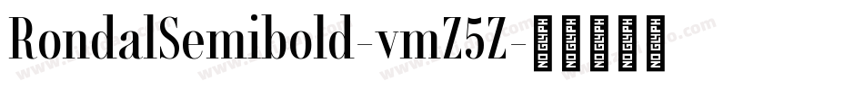 RondalSemibold-vmZ5Z字体转换
