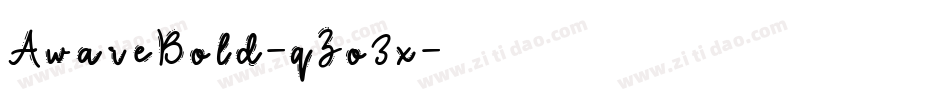 AwareBold-qZo3x字体转换