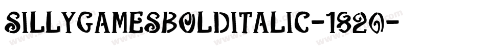 SillygamesBolditalic-1820字体转换