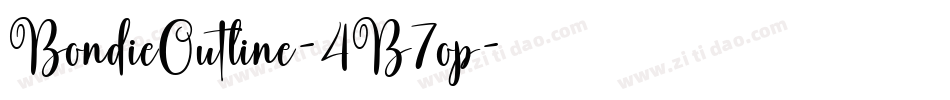 BondieOutline-4B7op字体转换