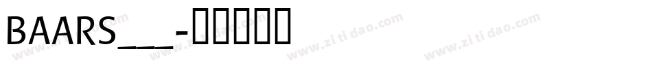 BAARS___字体转换