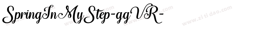 SpringInMyStep-ggVR字体转换