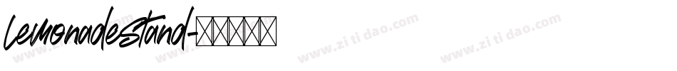 LemonadeStand字体转换