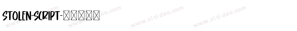 Stolen-Script字体转换