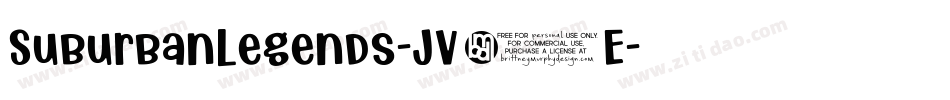SuburbanLegends-JV7E字体转换