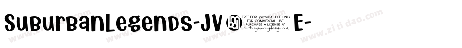 SuburbanLegends-JV7E字体转换