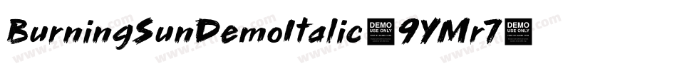 BurningSunDemoItalic-9YMr7字体转换