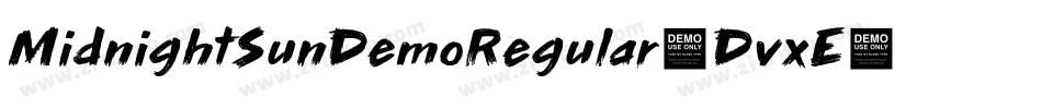 MidnightSunDemoRegular-DvxE字体转换 MidnightSunDemoRegular-DvxE字体转换