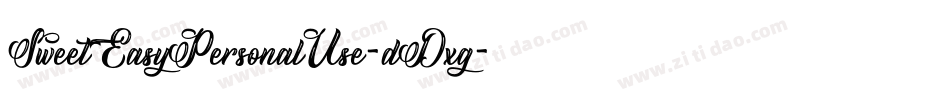 SweetEasyPersonalUse-dDxg字体转换