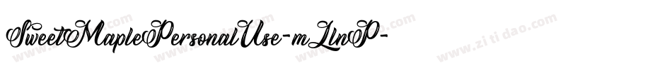 SweetMaplePersonalUse-mLlnP字体转换