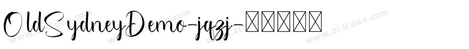 OldSydneyDemo-jqzj字体转换