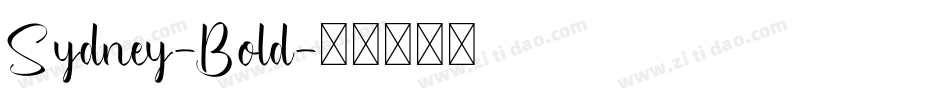 Sydney-Bold字体转换