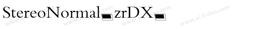 StereoNormal-zrDX字体转换