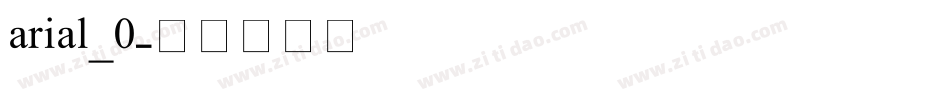 arial_0字体转换