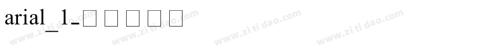 arial_1字体转换