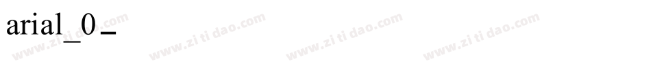 arial_0字体转换