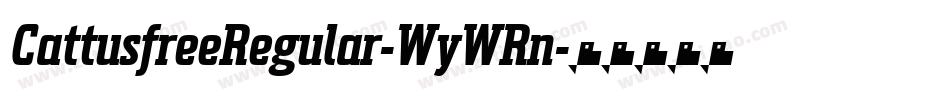 CattusfreeRegular-WyWRn字体转换