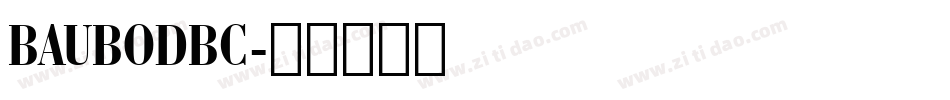BAUBODBC字体转换
