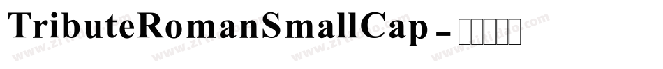 TributeRomanSmallCap字体转换