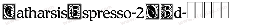 CatharsisEspresso-2OBd字体转换