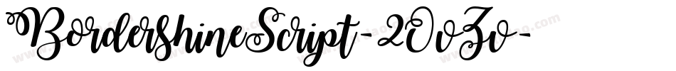 BordershineScript-2OvZv字体转换