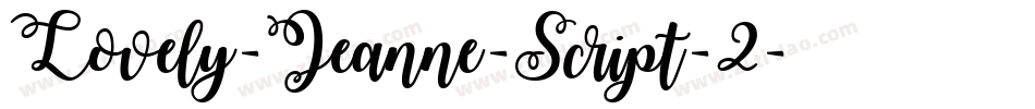 Lovely-Jeanne-Script-2字体转换