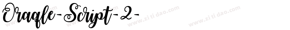 Oraqle-Script-2字体转换