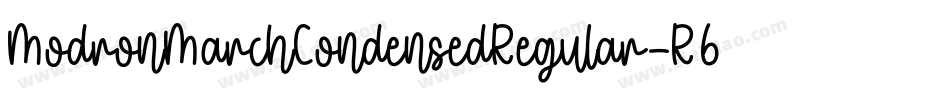 ModronMarchCondensedRegular-R61W字体转换
