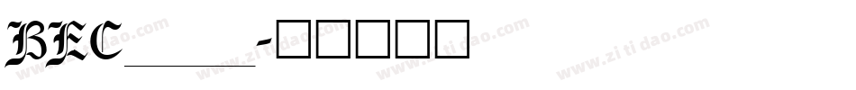 BEC_____字体转换