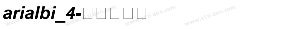arialbi_4字体转换