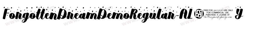 ForgottenDreamDemoRegular-AL4YD字体转换
