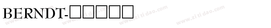 BERNDT字体转换