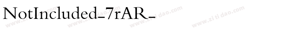 NotIncluded-7rAR字体转换