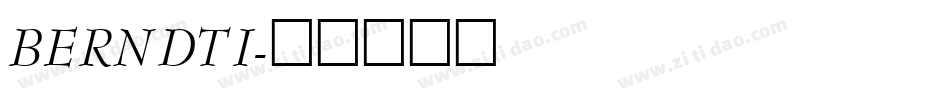 BERNDTI字体转换
