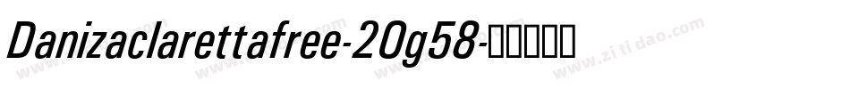 Danizaclarettafree-2Og58字体转换