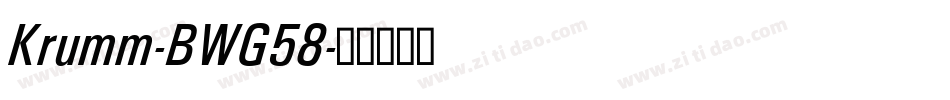 Krumm-BWG58字体转换