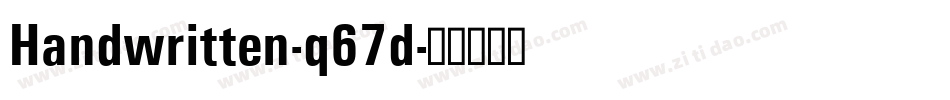 Handwritten-q67d字体转换