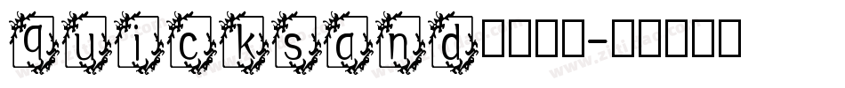 quicksand英文字体字体转换