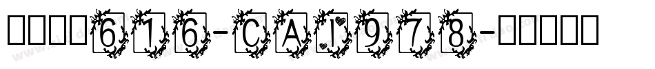 英文字体616-CAI978字体转换