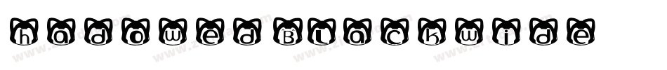 hadowedBlackwide英文字体字体转换