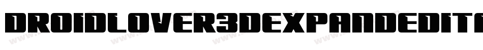 DroidLover3DExpandedItalic-rB89字体转换