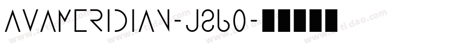 AvaMeridian-j860字体转换