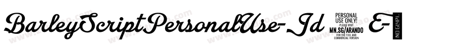 BarleyScriptPersonalUse-Jd3E字体转换