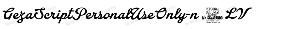 GezaScriptPersonalUseOnly-n9LV字体转换