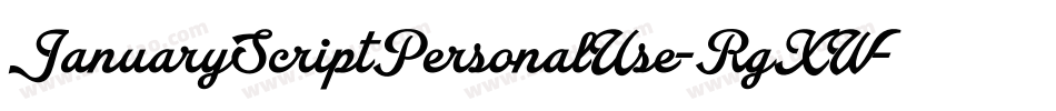 JanuaryScriptPersonalUse-RgXW字体转换