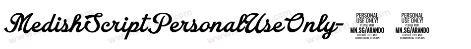 MedishScriptPersonalUseOnly-48eW字体转换