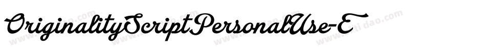 OriginalityScriptPersonalUse-Emqn字体转换