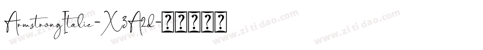 ArmstrongItalic-X3A2d字体转换