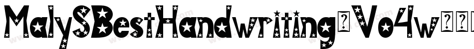 MalySBestHandwriting-Vo4w字体转换