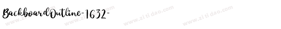BackboardOutline-1632字体转换
